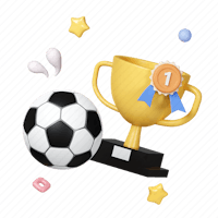 a soccer ball and a trophy icon