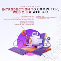 an advertisement for an introduction to computer web 2 8 8 web 0 0